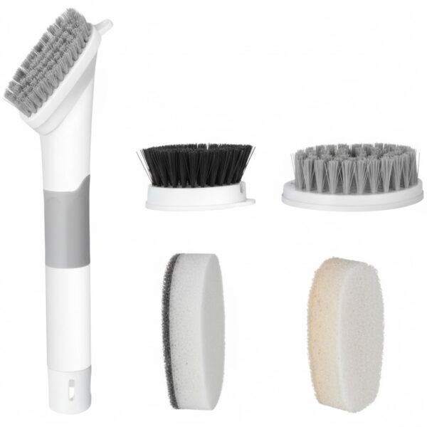 Mayaaran Soap Dispensing Dish Brush Set, Washing Up Brushes with Liquid Soap Dispenser, Kitchen Scrubbing Brush with Handle dish brushes for washing up 4 Replacement Washing Up Brush Heads Dish Wand